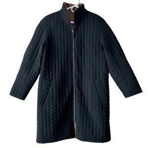 Gallery Quilted reversible trench coat minimalist Lagenlook gothic career Emo S